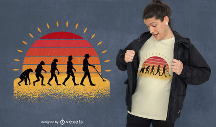 Metal detector evolution t-shirt design