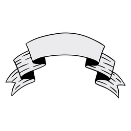 Ribbon hand drawn light grey PNG Design