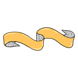 Ribbon doodle yellow PNG Design Transparent PNG
