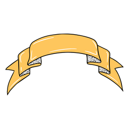 Cinta amarilla garabato colorido Diseño PNG