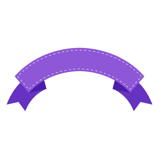 Violet ribbon flat details PNG Design