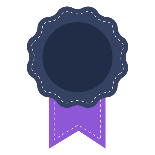 Badge flat purple and blue PNG Design