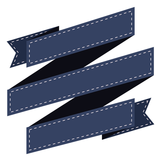 Blaues Flachbanddetail PNG-Design