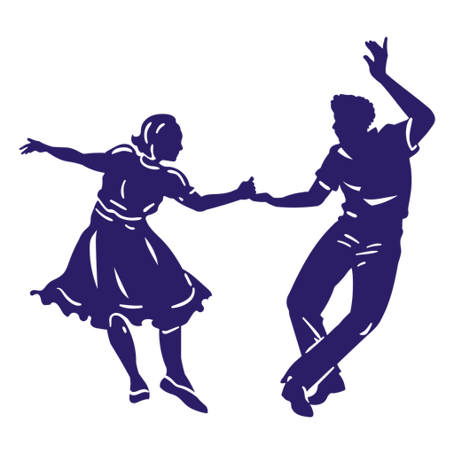 Silhueta de casal de passatempo de dança Desenho PNG