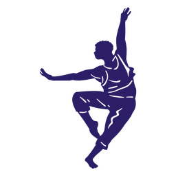 Dance music pose people silhouette PNG Design