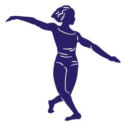 Tanzende Frauenpose Silhouette PNG-Design Transparent PNG