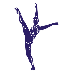 Dancing ballet man silhouette PNG Design Transparent PNG