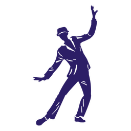 Classic dancing silhouette PNG Design