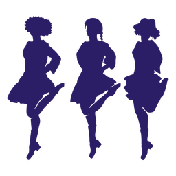 Dancing women silhouette PNG Design Transparent PNG