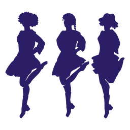 Silueta de mujer bailando Diseño PNG