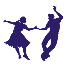 Dancing partners silhouette PNG Design Transparent PNG