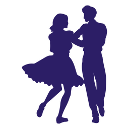 Paar-Silhouette-Tänzer PNG-Design