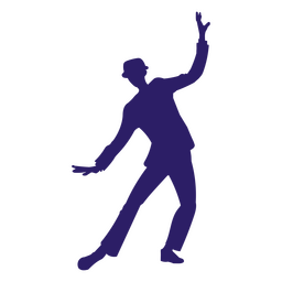 Bailarina de silueta de hombre Diseño PNG