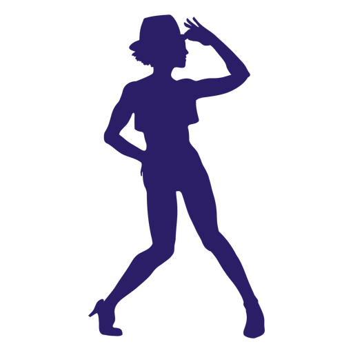 Dancer silhouette woman