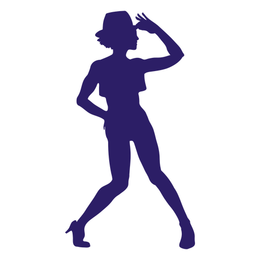 Dancer silhouette woman PNG Design