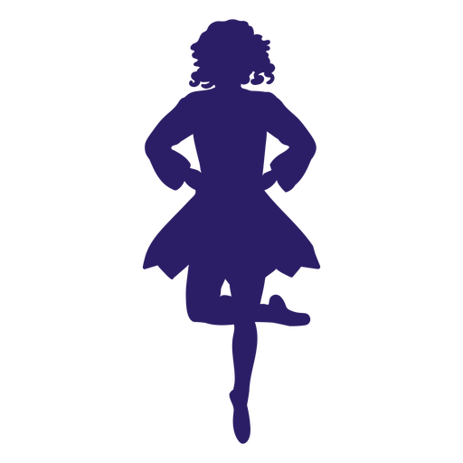 Dance step silhouette woman
