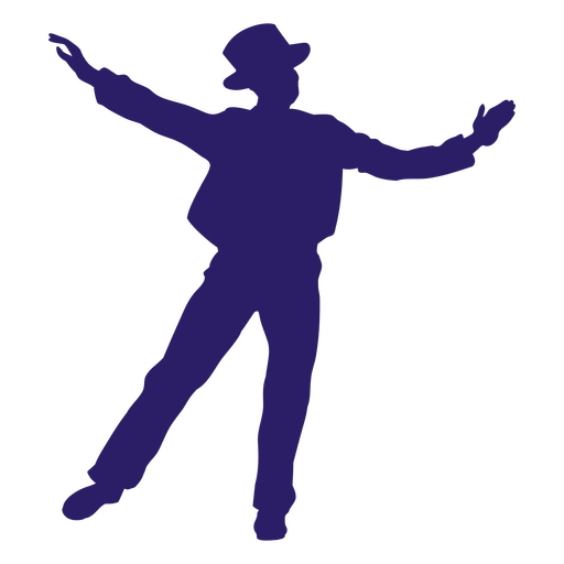 Passo de dança da silhueta do homem Desenho PNG