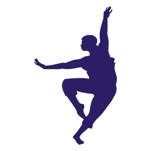 Passo de dança de silhueta de dançarina Desenho PNG