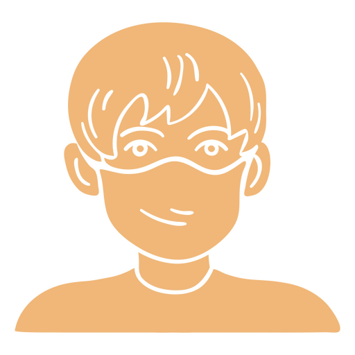 Ill people cut out mask PNG Design