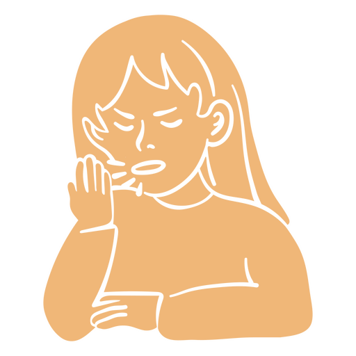 Ill people cut out cough PNG Design