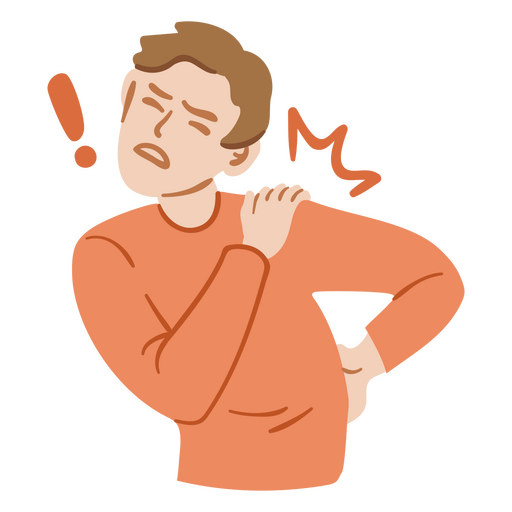 Ill people flat muscle spasm PNG Design