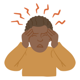 Ill people flat headache PNG Design Transparent PNG
