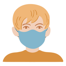 Ill people flat mask PNG Design Transparent PNG