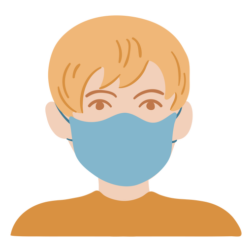 Ill people flat mask PNG Design