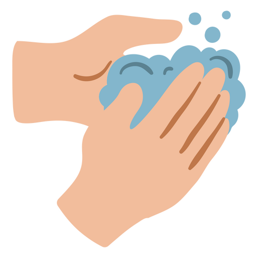 Wash hands flat PNG Design