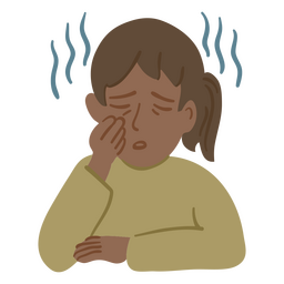 Ill people flat feeling bad PNG Design