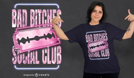 Bad bitches t-shirt psd design