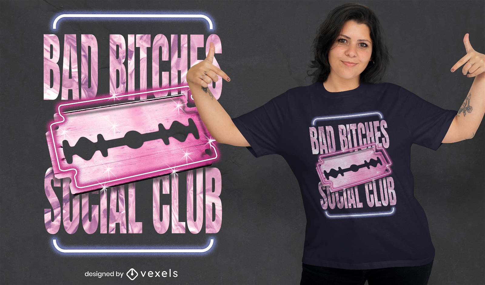 Bad Bitches T-Shirt PSD-Design