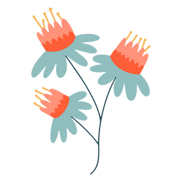 Flower Bunch Flat Vivid Colors PNG & SVG Design For T-Shirts