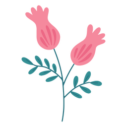 Cute Flat Pink Flowers PNG & SVG Design For T-Shirts