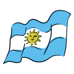Icono tradicional de la bandera argentina Diseño PNG
