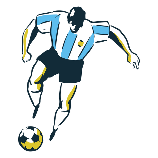 ?cone tradicional do jogador de futebol argentino Desenho PNG