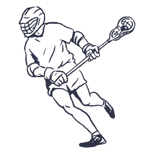 Lacrosse-Sportler PNG-Design