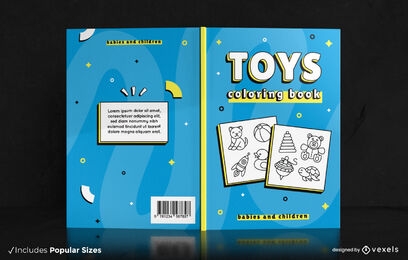Spielzeug Färbung Buchumschlag-Design