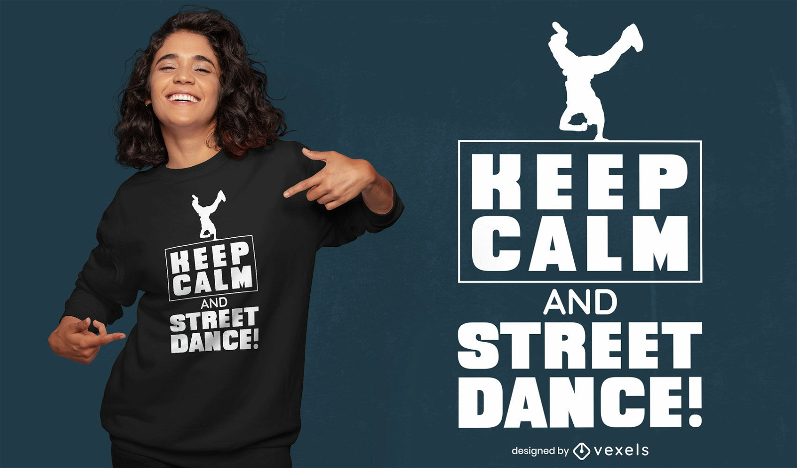 Design de camiseta de dança de rua