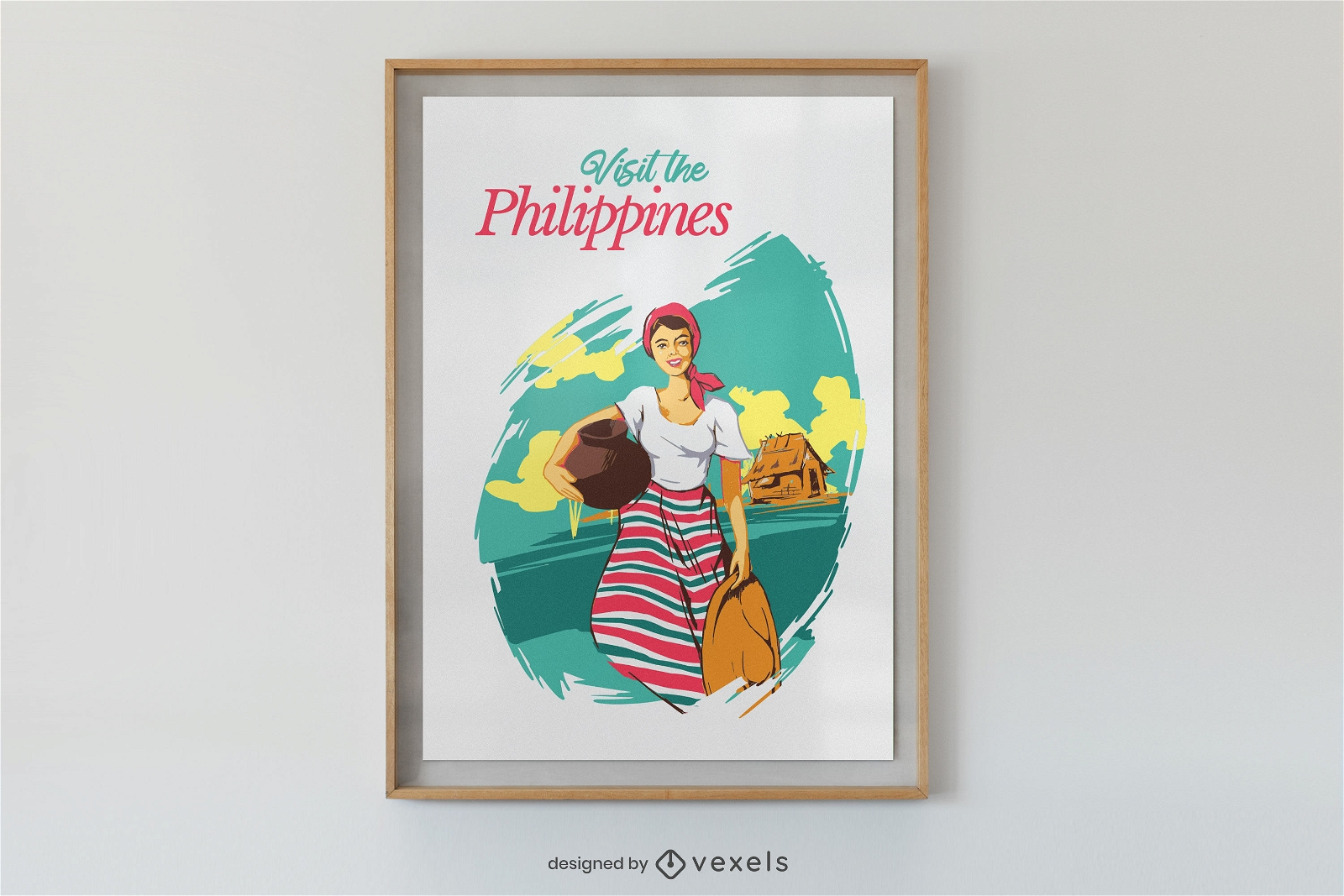 Diseño de cartel de niña de Filipinas