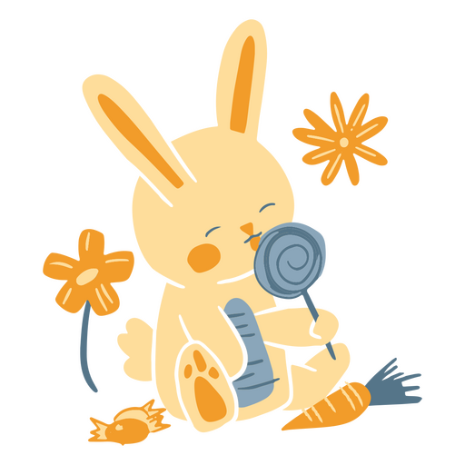 Bunny lollipop animal PNG Design