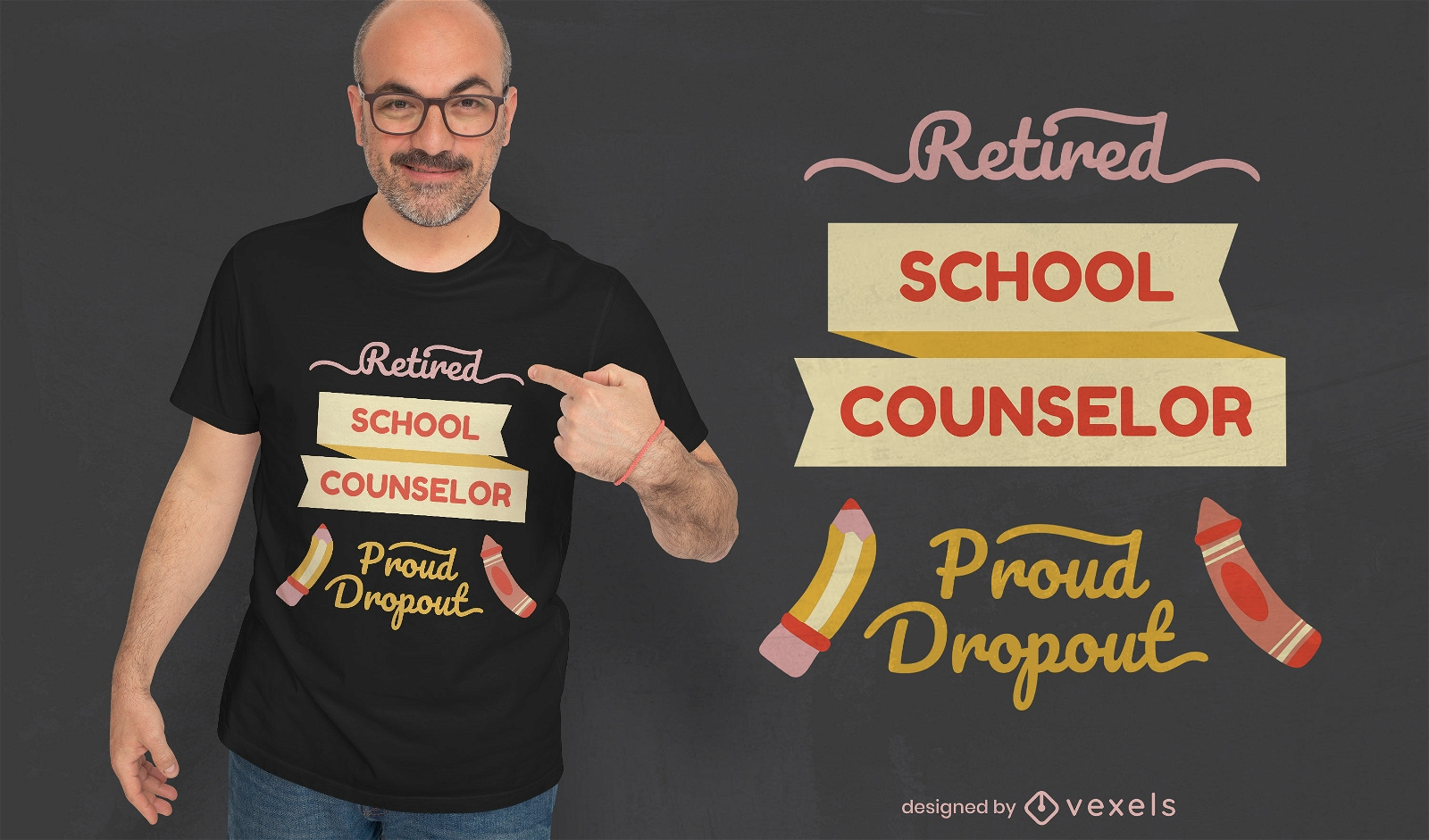 T-Shirt-Design für den Ruhestand des Schulberaters