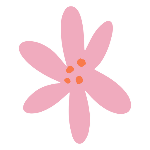 Einfache flache Blumenikone des Selbstwertgef?hls PNG-Design
