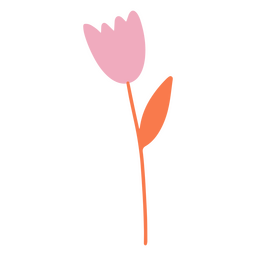 Simple self esteem flat tulip icon PNG Design Transparent PNG