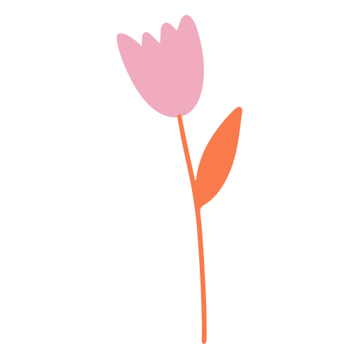 Icono de tulipán plano de autoestima simple Diseño PNG