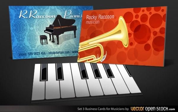 Tarjeta de visita para músicos Set 3 Tarjeta de visita para músicos Set 3