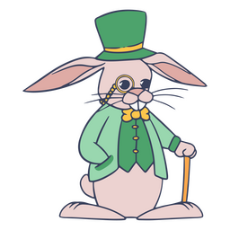 Bunny hat animal character PNG Design Transparent PNG