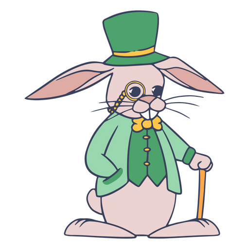 Bunny hat animal character PNG Design