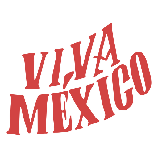 Frase tradicional de Viva México Diseño PNG