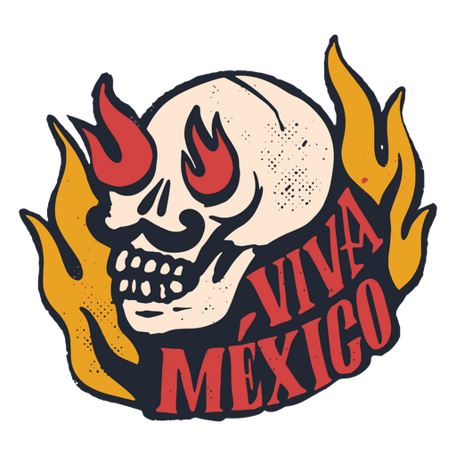 Distintivo de citação tradicional Viva México Desenho PNG